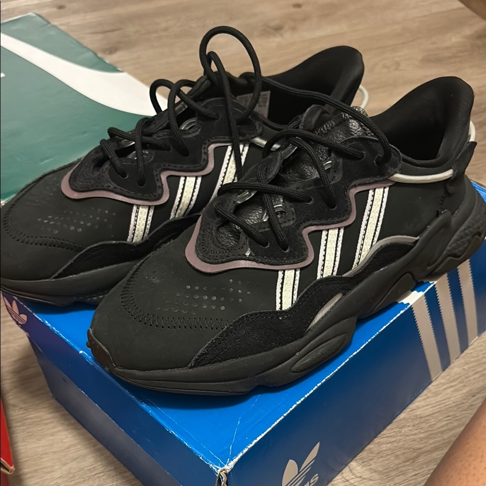 Adidas Black and White Athletic Shoes